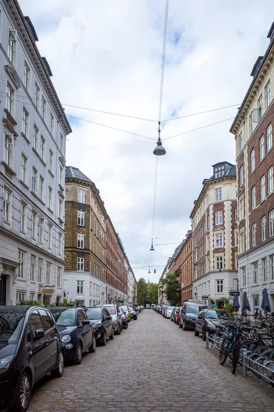 Koppenhága Dánia Jagersborggade Egy Hip Shopping Étterem Utca Norrebro — Stock Fotó