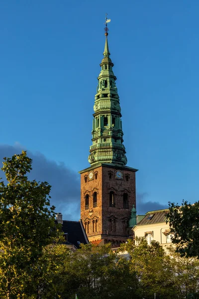 Copenhagen Denmark Spire Nikolaj Kunsthal Old Converted Church Now Art — Stock Photo, Image