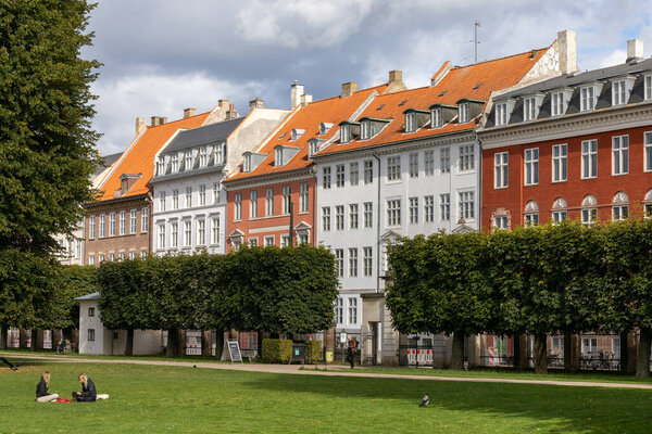 Copenhagen, Denmark residential houses in the posh Osterbro district.