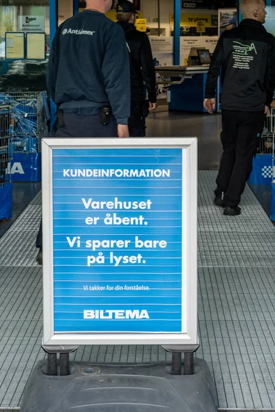 Копенгаген Данія Знак Мережі Biltema Говорить Данською Магазин Відкритий Просто — стокове фото