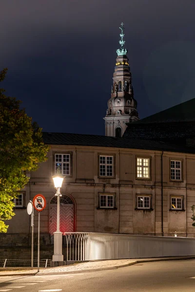 Kopenhagen Denmark Pemandangan Istana Christiansborg Dan Pangeran Bro Atau Jembatan — Stok Foto