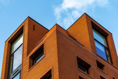 Kopenhag, Danimarka Orta Kopenhag 'daki Langelinie' deki Danimarka Merkez Bankası 'nın ön cephesi yenilenirken,.