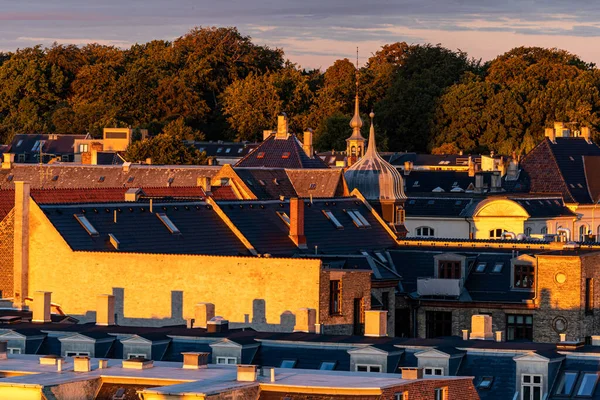 Kopenhagen Denemarken Dageraad Skyline Boven Het Frederiksberg District — Stockfoto