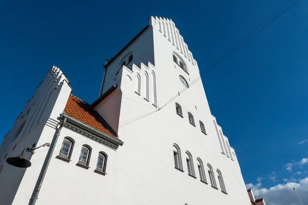 Köpenhamn Danmark Fasaden Och Detaljer Filips Kirke Kstrupvej Eftermiddagssolen — Stockfoto
