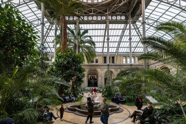 Kopenhagen Denemarken Het Atrium Interieur Van Het Carlsberg Glyptotek Museum — Stockfoto