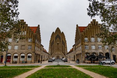 Kopenhag, Danimarka. Gruntvig 'in Bispebjerg bölgesindeki kilisesinin dışı..