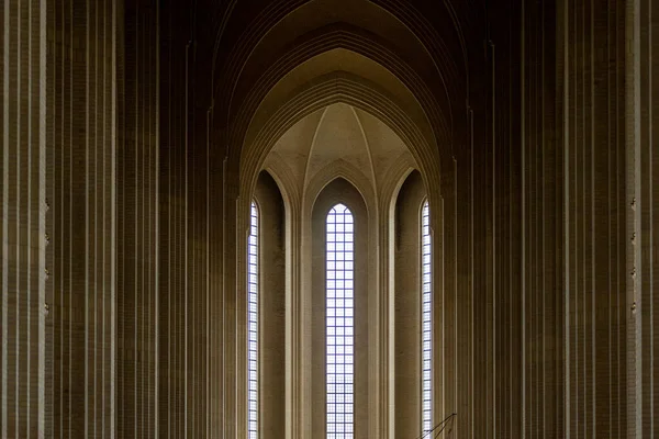 Copenhague Danemark Inetrior Église Grundtvig Dans Quartier Bispebjerg — Photo