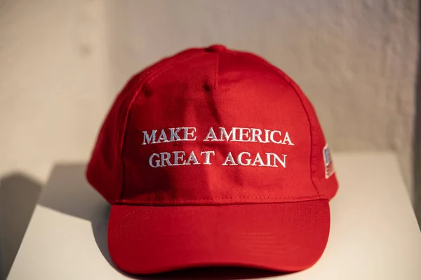 Kodaň Dánsko Září 2022 Make America Great Again Baseball Hat — Stock fotografie