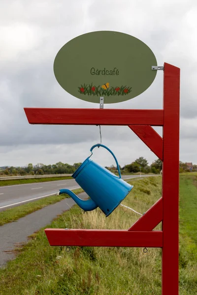 Mons Klint Dänemark Ein Nettes Schild Straßenrand Das Für Ein — Stockfoto