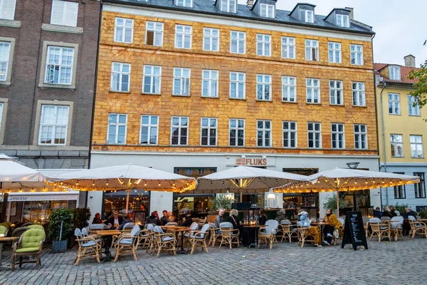 Copenhague Dinamarca Clássico Antigo Quare Chamado Grobroedretorv Centro Cidade — Fotografia de Stock