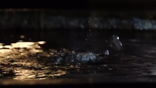 Copenhagen Denmark Drops Water Falling Fountain Making Ripples — Stock Video