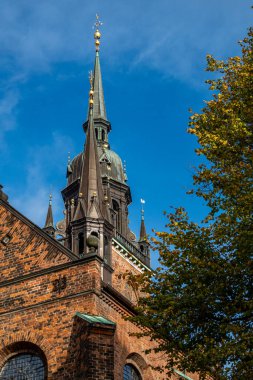 Kopenhag, Danimarka Kutsal Ruh Kilisesi ya da şehir merkezindeki Helligaand Çatışması..