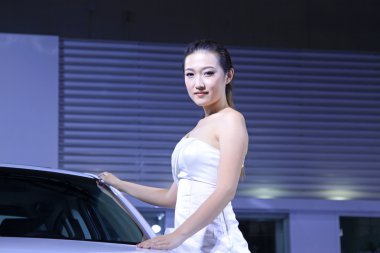 güzel kadın model bir araba Sergisi, Çin