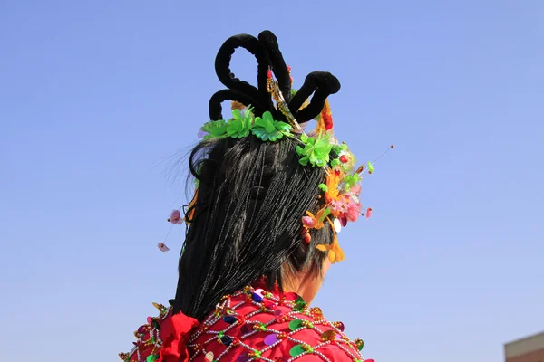 Hair decoration for Spring Festival yangko dance dance in china — Stock Photo, Image
