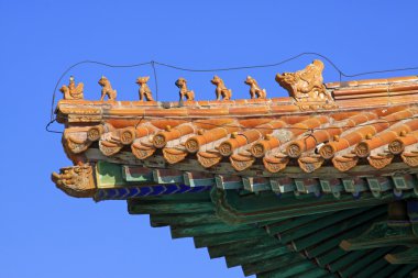 Doğu kral mezarları Qing süslü fayans çatı dy