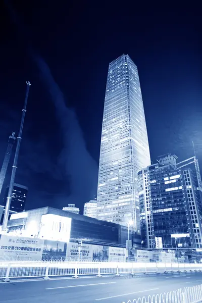 Night scenes of beijing financial center district — Stock Photo, Image