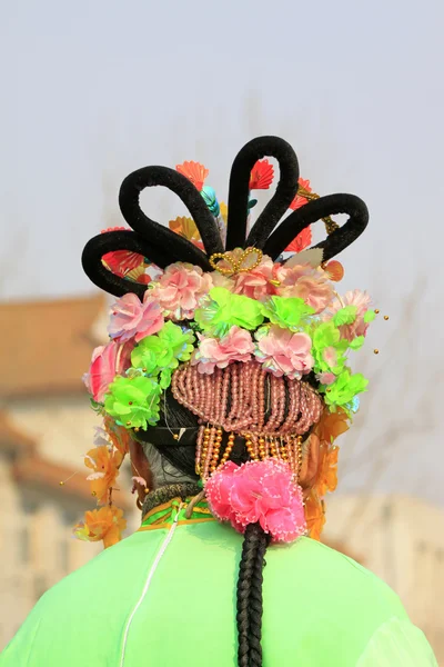 Hair decoration for Spring Festival yangko dance in china — Stock Photo, Image