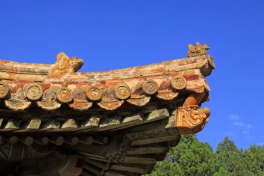 Chinese ancient architecture in the Eastern Royal Tombs of the Q clipart