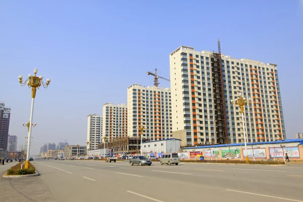 High rise residential buildings and roads in a city — Stock Photo, Image