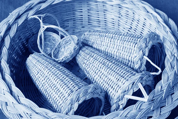 Wicker manual techniques of objects — Stock Photo, Image