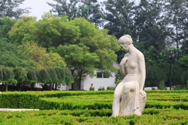 Bayan çıplak taş taş kapıyı park, shijiazhuang heykel,