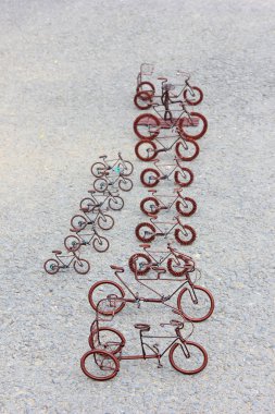 toy crafts bicycle made of copper wire clipart