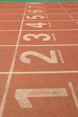 Spor zemin kırmızı plastik pist