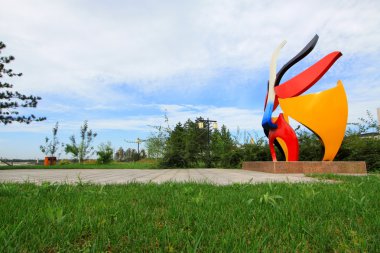 Pekin opera yüz makyaj heykel