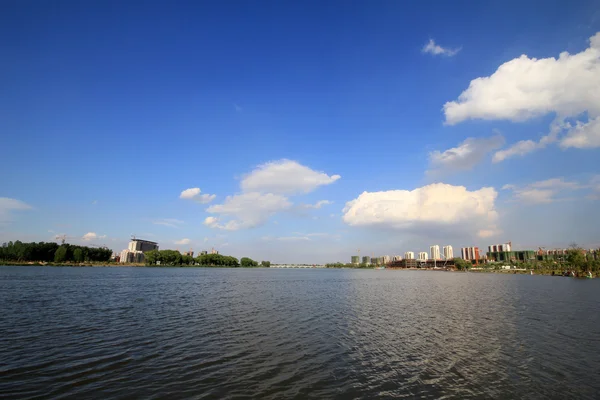 Bellissimo paesaggio naturale fluviale nel nord della Cina — Foto Stock