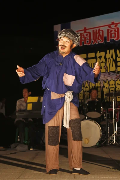 Місцеві opera, діючи на сцені, Північний Китай — стокове фото