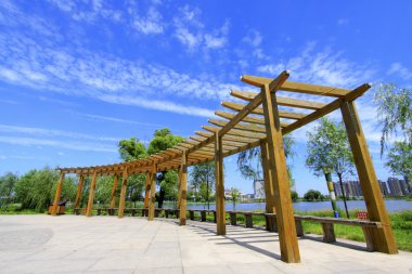 Park ahşap veranda