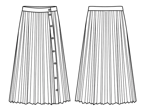 Premium Vector | Circular skirt skirt flat drawing fashion flat sketches