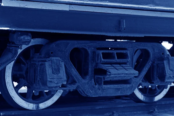 Ruota locomotiva a vapore e dispositivo di smorzamento — Foto Stock