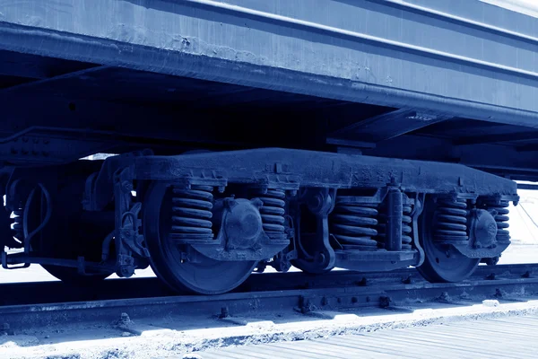 Roda locomotiva a vapor e o dispositivo de amortecimento — Fotografia de Stock