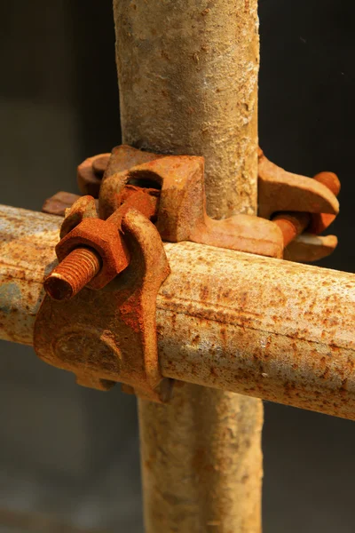 Rusty metal scaffolding elements — Stock Photo, Image