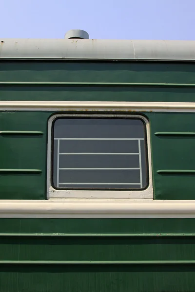 Green train cars — Stock Photo, Image