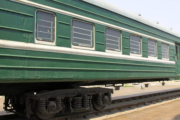 Vagoni treno verde — Foto Stock