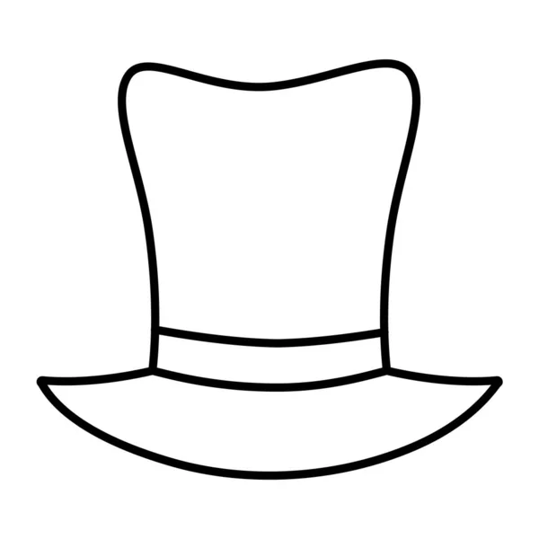 Черно Белая Иллюстрация Шляпы Значок Векторной Головки Очертания Иллюстрации Головного — стоковый вектор