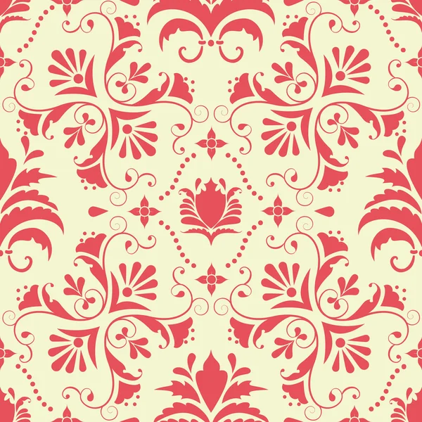 Vector damask seamless pattern element. Elegant luxury texture for wallpapers, backgrounds and page fill. — Stock Vector