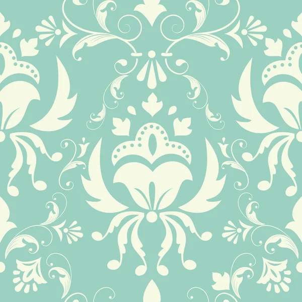 Vector damask seamless pattern element. Elegant luxury texture for wallpapers, backgrounds and page fill. — Stock Vector