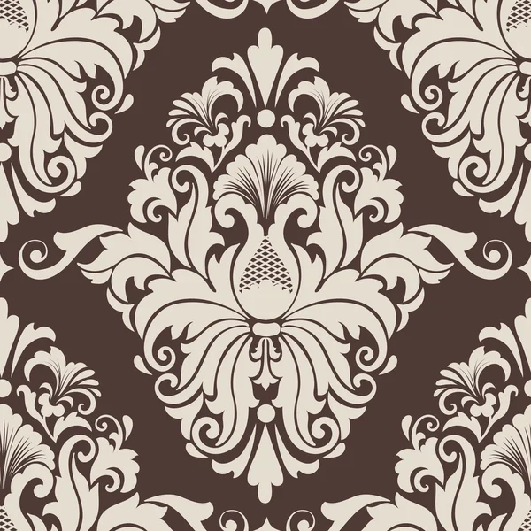 Vektor Damast nahtloses Musterelement. Elegante Luxus-Textur für Tapeten, Hintergründe und Seitenfüllungen. — Stockvektor