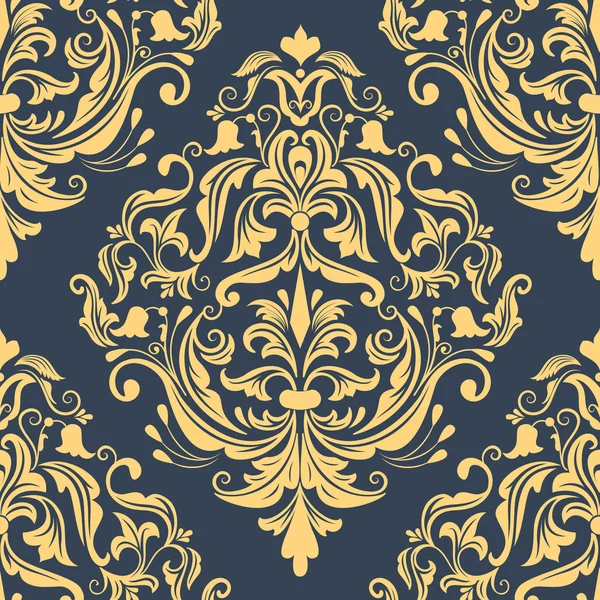 Vektor Damask bezešvé vzor prvek. Elegantní luxusní textura pro tapety, pozadí a stránku výplně. — Stockový vektor