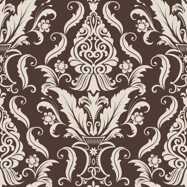 Vektör damaske desen elementi. Duvar kağıtları, arkaplanlar ve sayfa doldurma için zarif lüks dokusu.
