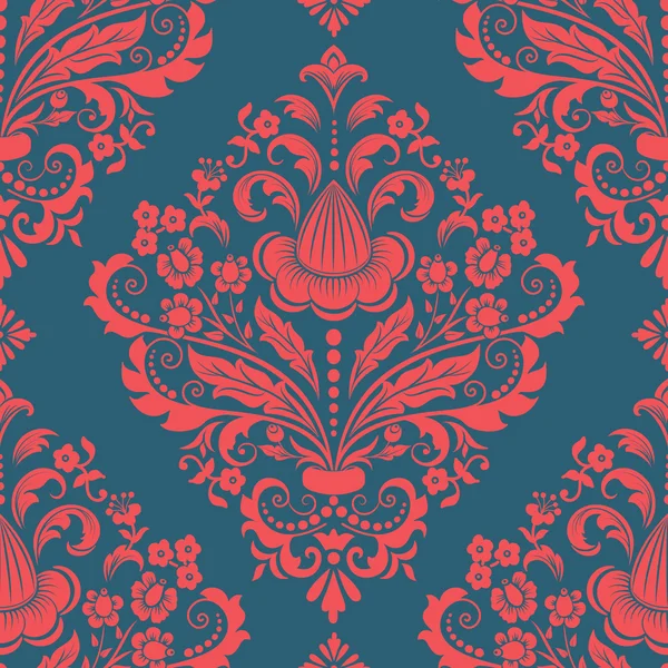 Vektör damaske desen elementi. Duvar kağıtları, arkaplanlar ve sayfa doldurma için zarif lüks dokusu.