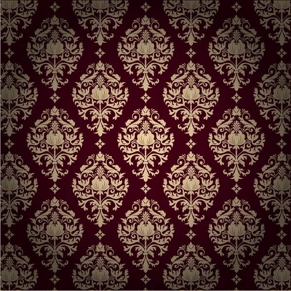 Vector Damasco sem costura fundo padrão. Textura de luxo elegante para papéis de parede, fundos e preenchimento de página. — Vetor de Stock