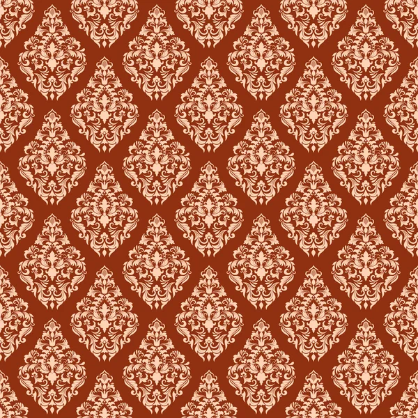 Vector damassé fond de motif sans couture. Texture de luxe élégante pour les fonds d'écran, les arrière-plans et le remplissage de page. — Image vectorielle