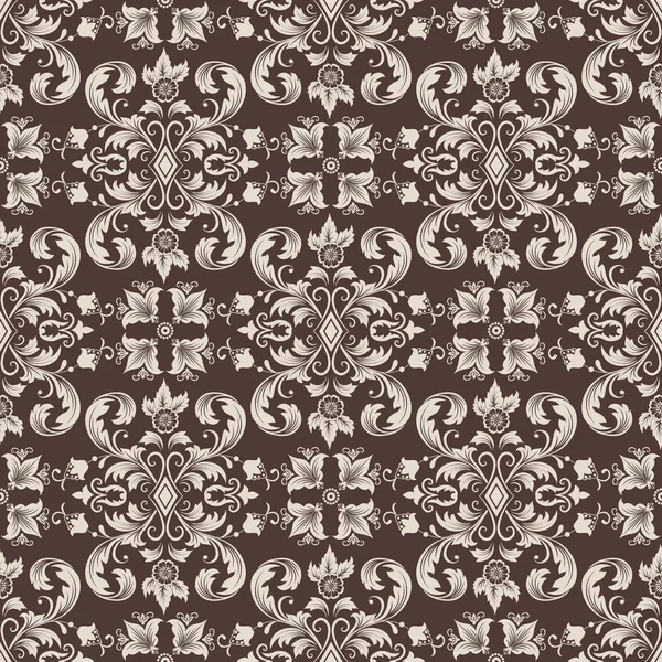 Vektor damask sømløs mønster baggrund. Elegant luksus tekstur til wallpapers, baggrunde og side fyld. – Stock-vektor