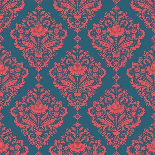 Vector damast naadloze patroon achtergrond. Elegante luxe textuur voor wallpapers, achtergronden en pagina vullen. — Stockvector