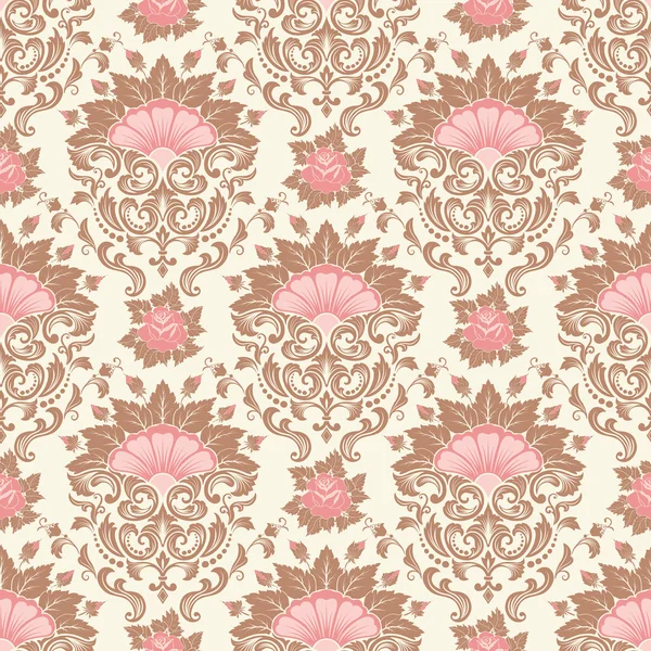 Vektör damaskesiz şablon arkaplanı. Duvar kağıtları, arkaplanlar ve sayfa doldurma için zarif lüks dokusu.