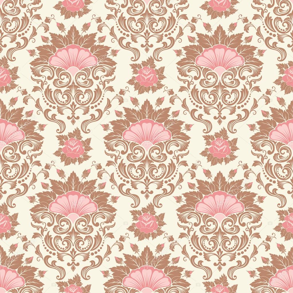 Vector damask seamless pattern background. Elegant luxury texture for wallpapers, backgrounds and page fill.